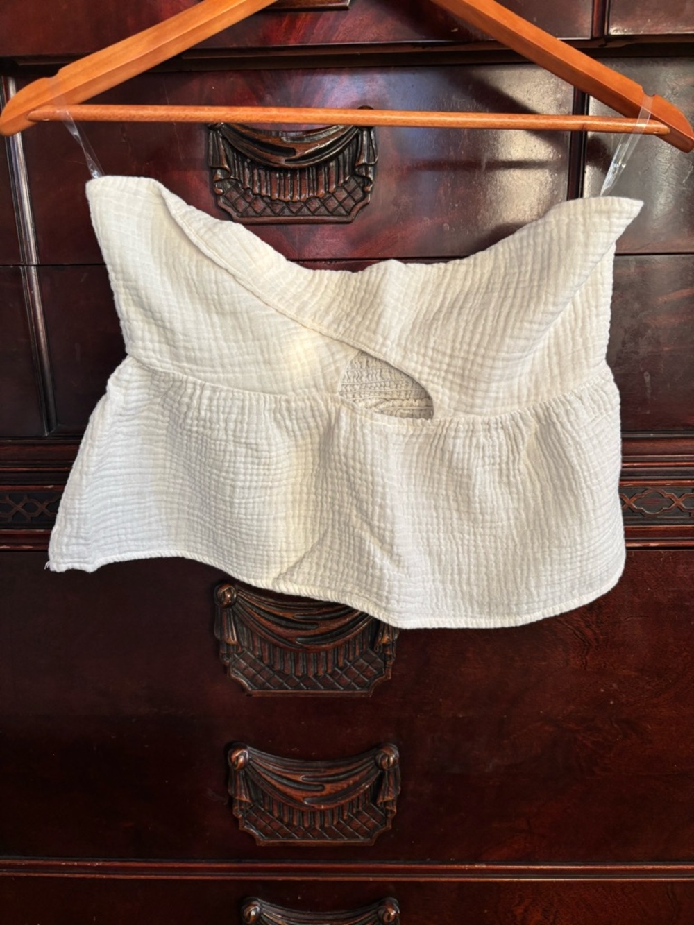 Le Lis Cream Textured Knit Top